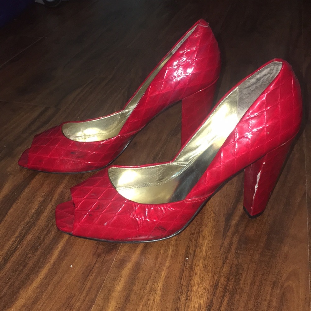 Enzo Angiolini - Red Peep Toe Shoe